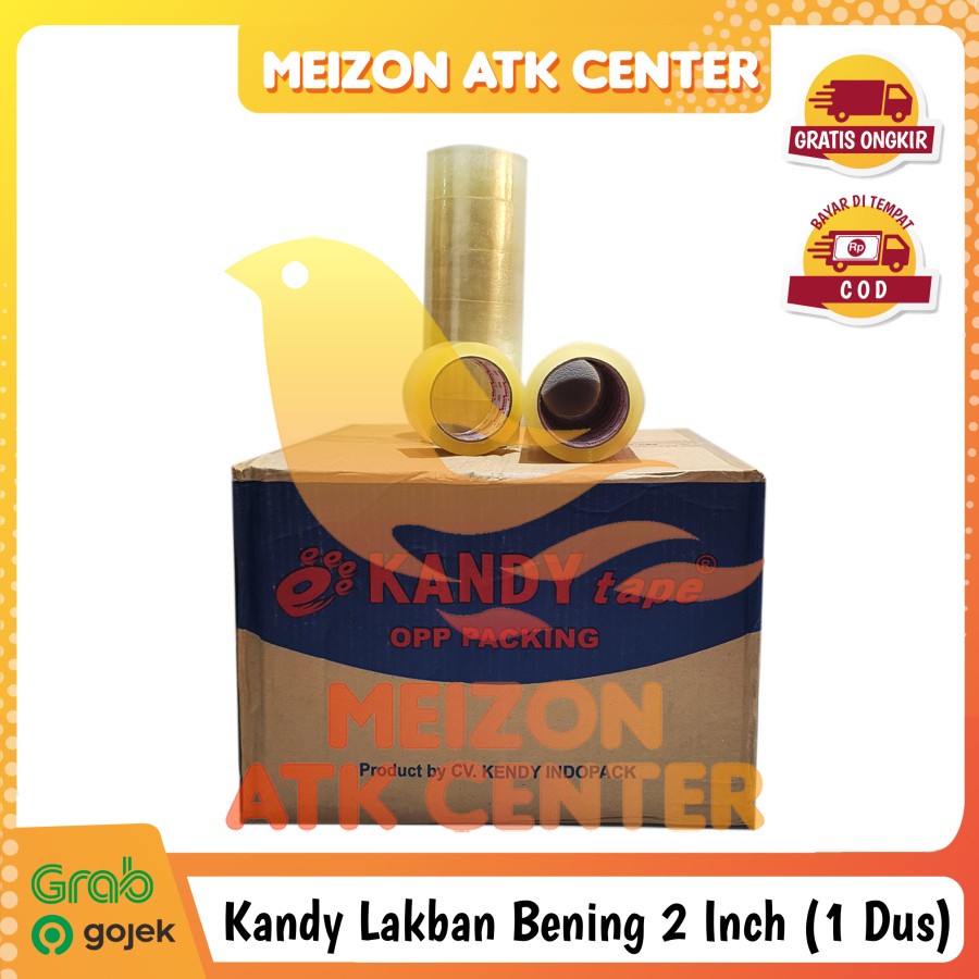 

KHUSUS GOSEND!!! KANDY Lakban Bening Coklat 2 inch x 100 Yard [1 DUS 72 ROLL]