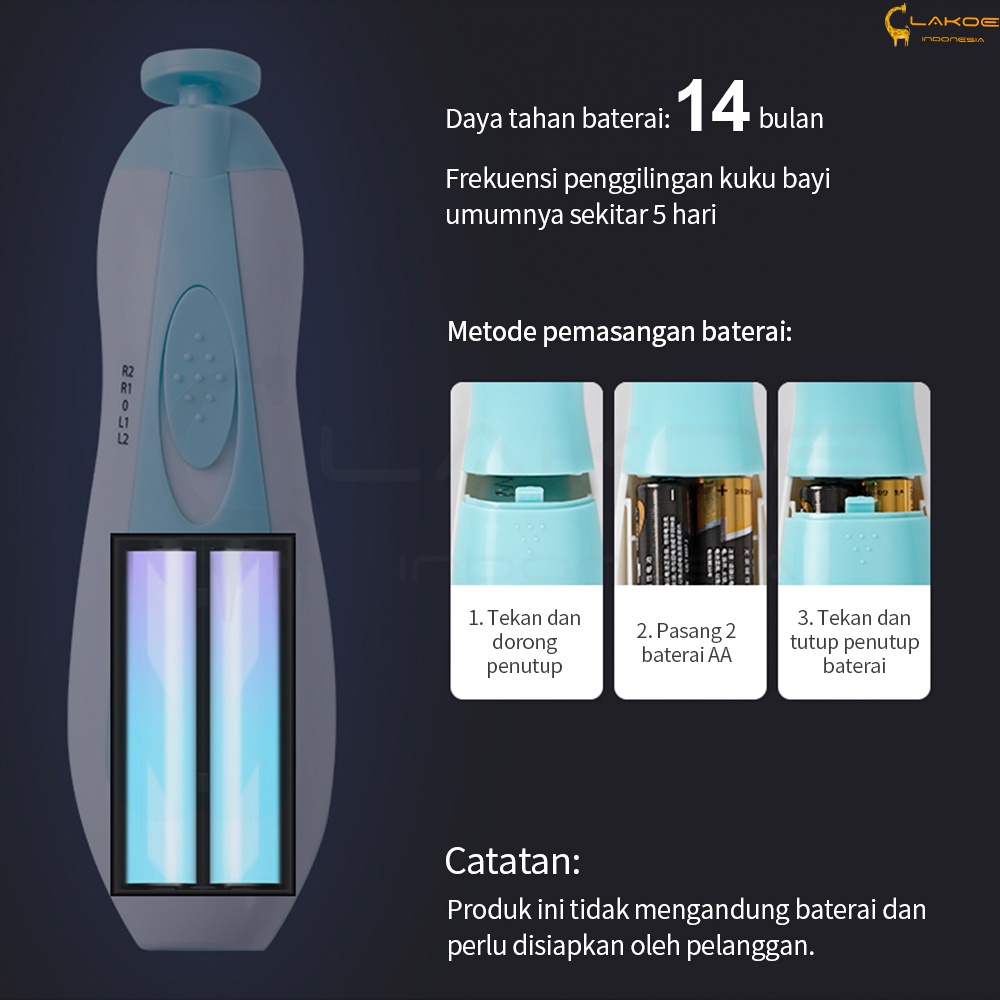 LAKOE Multifungsi Gunting Kuku Bayi set / Nail Trimmer bayi elektrik