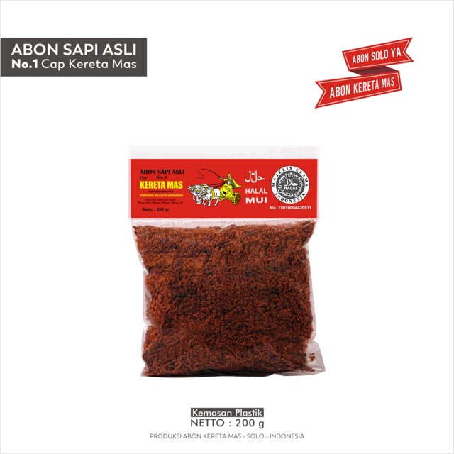 

Abon Sapi Kereta Mas ORIGINAL/ MANIS 200gr