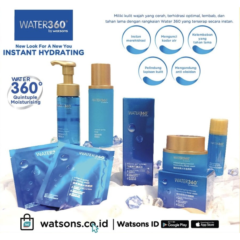 Water 360 Mineral Spring Cleansing Foam Shopee Indonesia
