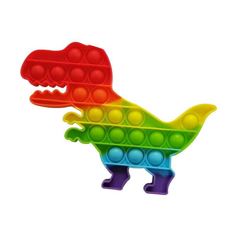 Pop It Fidget Toy Murah Rainbow Mainan Anak Penghilang Stress Toktok ⭐ Mrlion ⭐-Dino UK Kecil