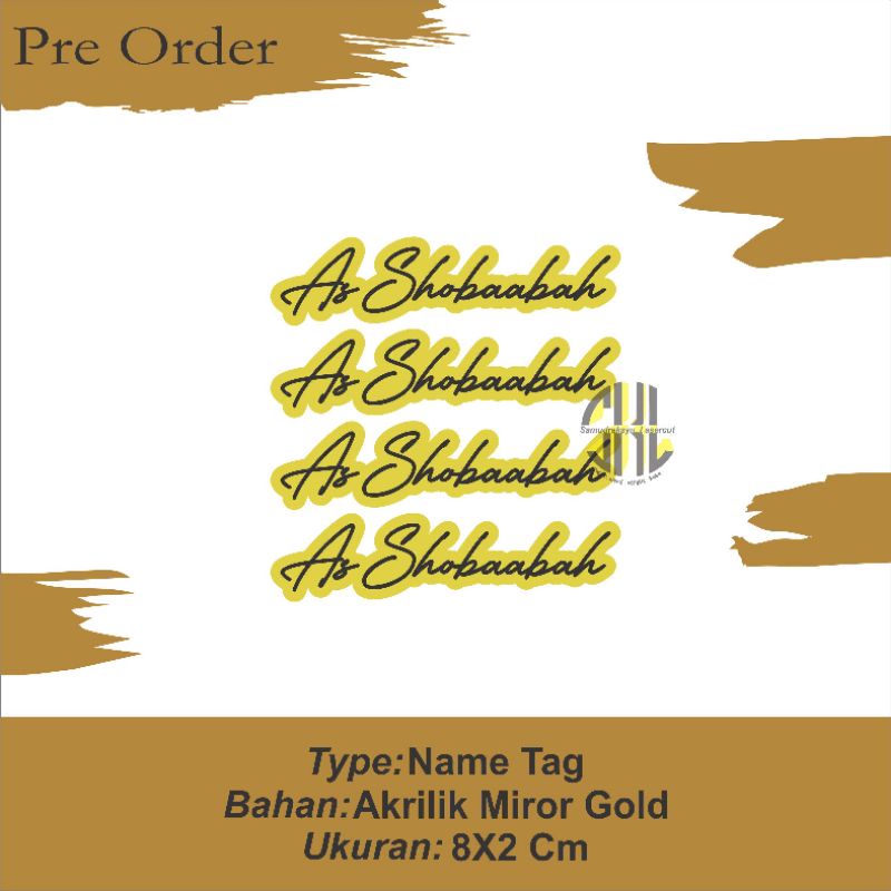 NAME TAG MIROR GOLD