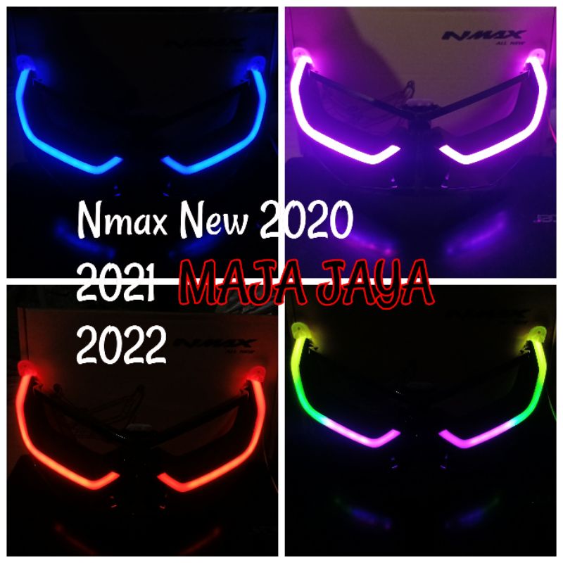 Frame Alis lampu Nmax New Lampu Alis Nmax New 2020 ALL NEW LED RGB Depan Nmax New Scanner Connecting