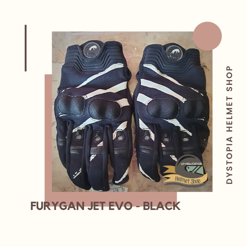 Furygan Jet Evo Stripes Black Gloves Furygan Sarung Tangan Furygan Original
