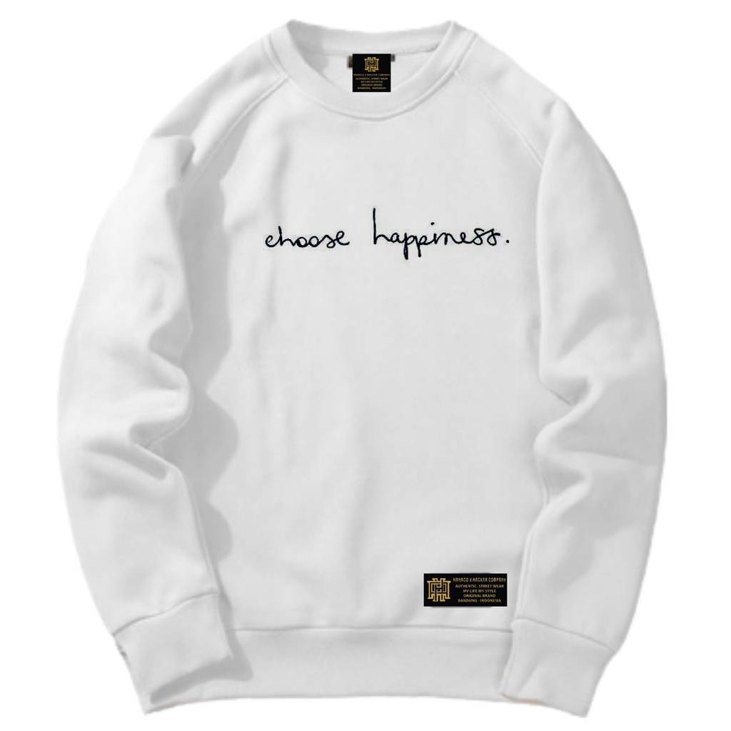 Sweater Crewneck Autocracy Cream Full Lebel Uniqlo // Jaket Russ Sweatshirt West Tokyo West South No