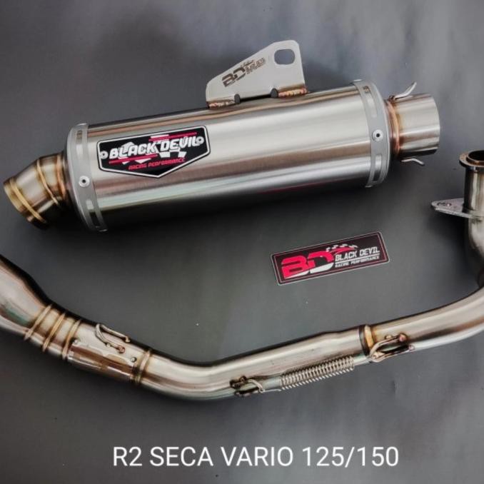 Promo Knalpot Ori Black Devil R2 Seca Vario 125/150 Old & Led Not Wrx Promo