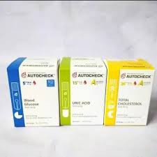 PAKET STRIP AUTOCHECK GULA , ASAM URAT , KOLESTEROL / STIK AUTO CHECK AUTOCEK GDS URIC CHOLESTEROL