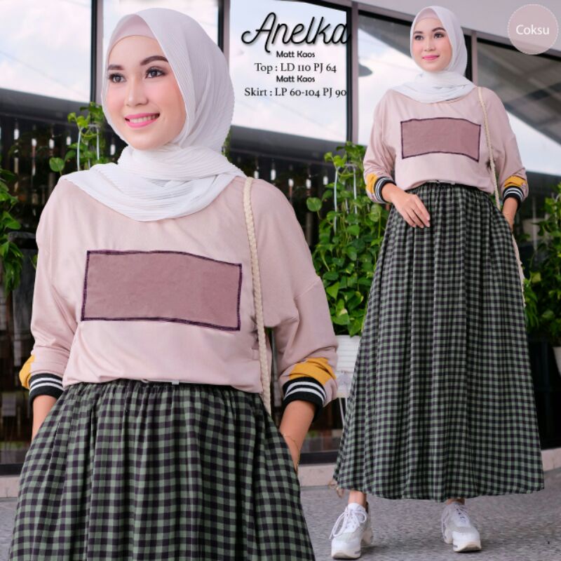 ANELKA One Set (top &amp; skrit) Ori by Shofiya