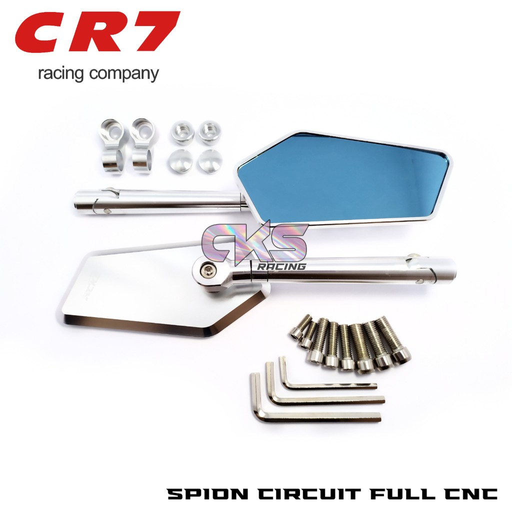 Spion Circuit Spion Full CNC CKS Original Universal Nmax,Pcx,Aerox,Vario,Mio,R15,Cbr150r,Ninja Dll-Silver