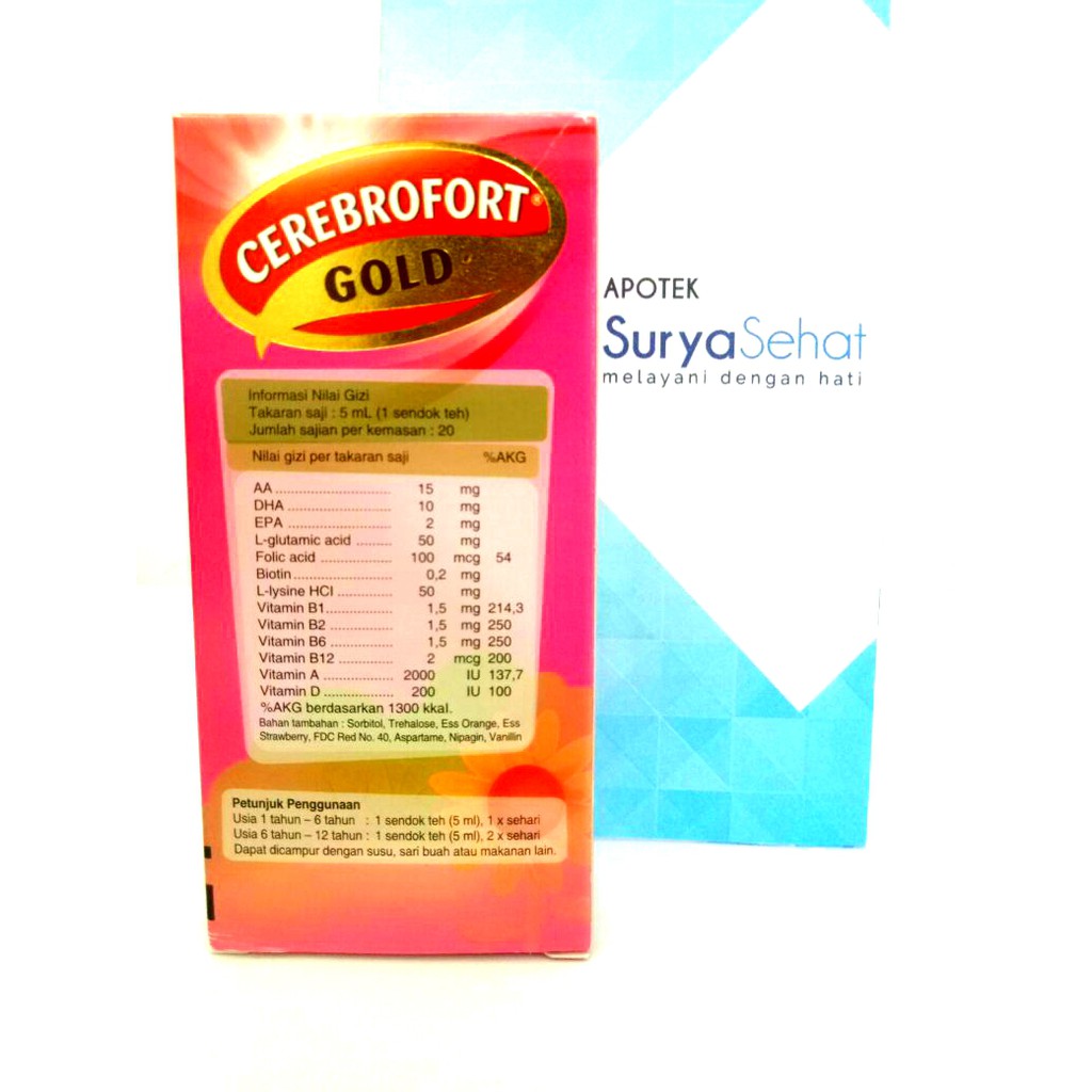 CEREBROFORT GOLD 100ml Multivitamin Masa Tumbuh Kembang