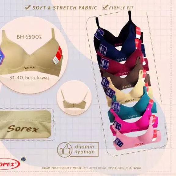 🆙[100% Trusted]✔️ - SOREX Bra Sport 65002  Busa tipis Pakai Kawat Sorex Original