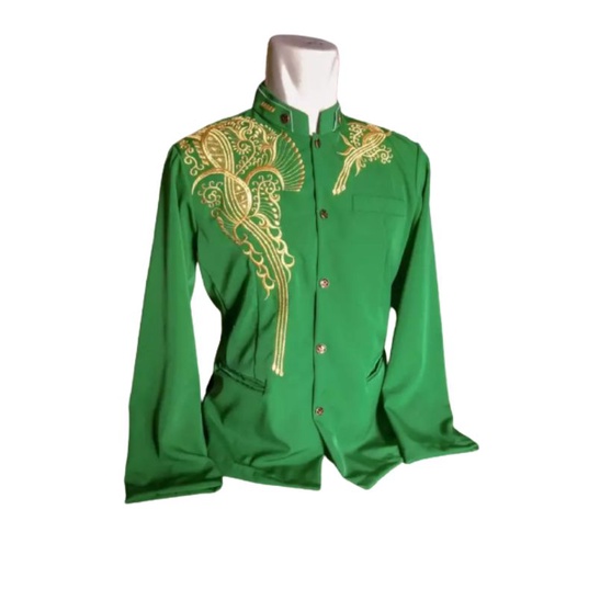 JASKO JAS KOKO PRIA HIJAU MOTIF BORDIR