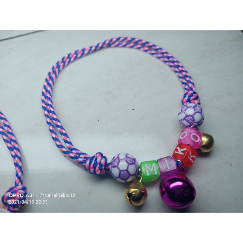 3 lonceng kalung kucing nama perusik ungu