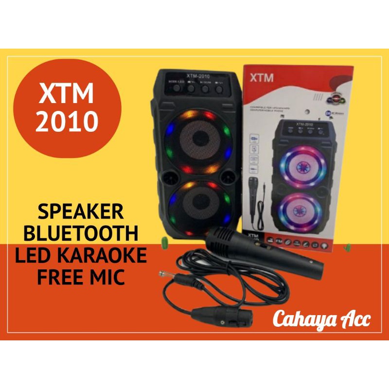 SPEAKER BLUETOOTH XTM 2010 / SQ-2009 SPEAKER KARAOKE FREE MIC MUSIK SUPER BASS MEGA BASS MURAH SPEAKER WIRELESS