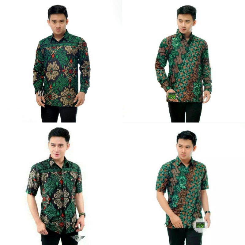 BAJU BATIK PRIA KEKINIAN BATIK WARNA HIJAU BOTOL, KEMEJA BATIK PRIA LENGAN PANJANG, BATIK PRIA LENGAN PENDEK-COD(bayar ditempat)