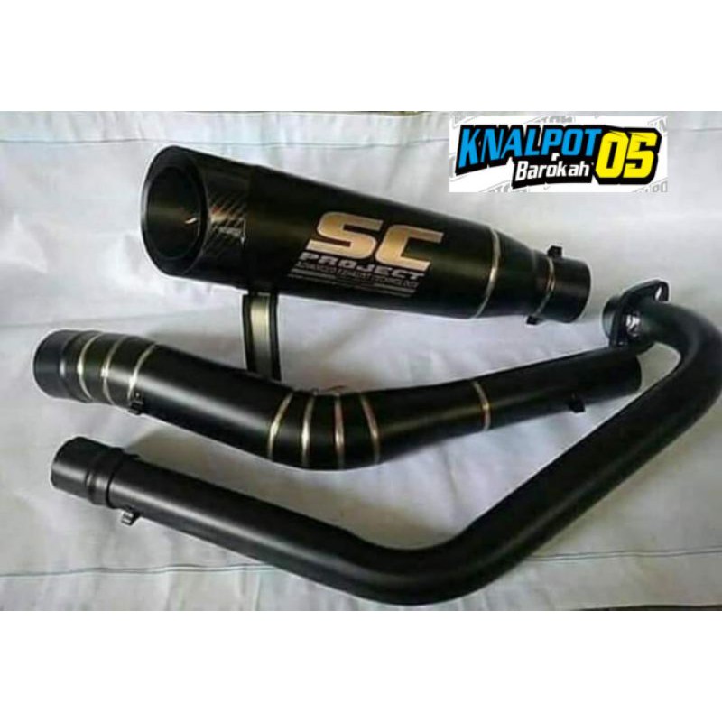 Knalpot Vixion SC PROJECT Stenlis Black