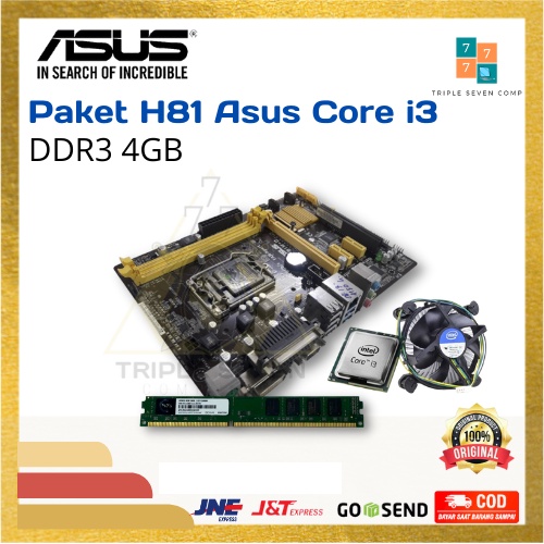 Paket Murah H81 ASUS Second Core i3 + Ram 4/8Gb