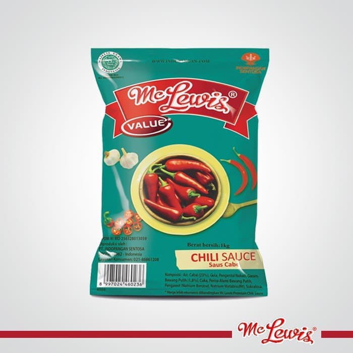 Saos Sambal Asli Mc Lewis 1KG / MC Lewis Chili Sauce A4 / Saus Sambal