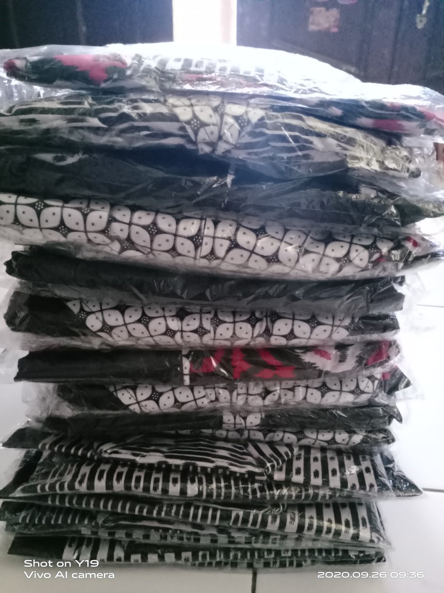 Couple Batik Gamis Wanita Kemeja Lengan Panjang-ori Pekalongan