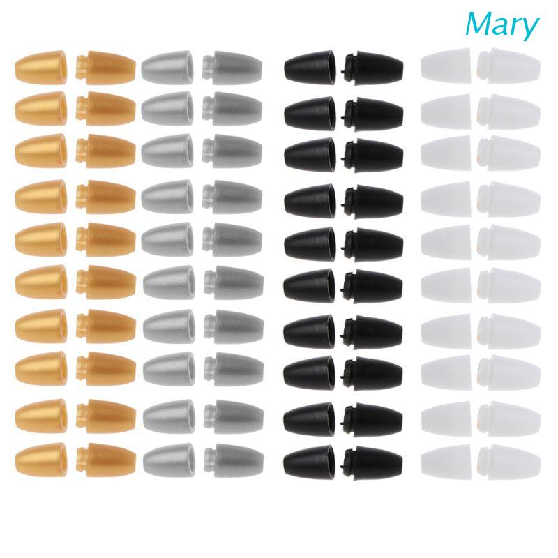 Mary 10 Pasang / Set Klip / Jepit Bahan Plastik Desain Manik-Manik Untuk Gelang / Kalung / Dot Bayi DIY