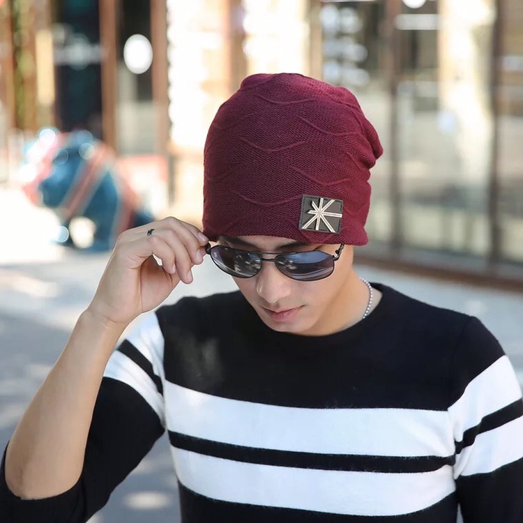 Topi Kupluk Rajut Tebal Lapis Bulu | Kupluk Pria Dewasa LA22 | Kupluk Rajut Dewasa