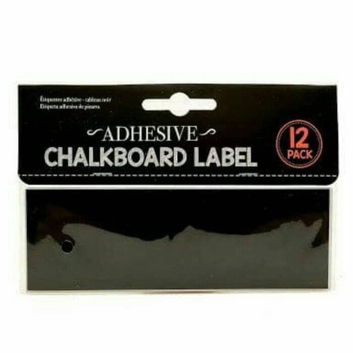 

Stiker label papan tulis kapur 12pc, chalkboard label, 15x5cm