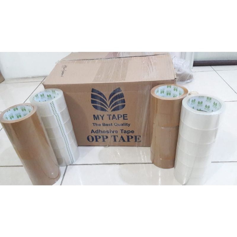 

Lakban My Tape Coklat dan Bening 45x100 yard