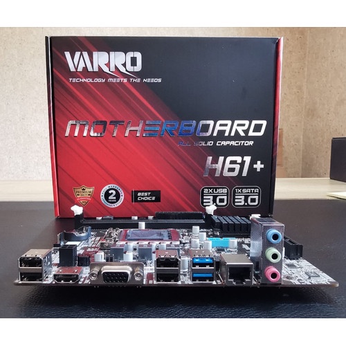 MOTHERBOARD VARRO H61 PLUS SOCKET 1155 DDR3 H61+ HDMI RESMI