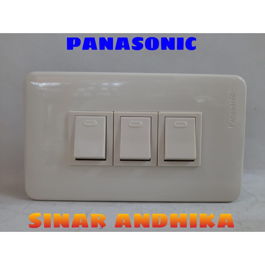 SAKLAR TRIPLE KECIL TYPE FC PANASONIC WNJ 6803+WNJ 5001