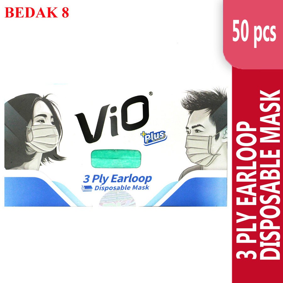 VIO Masker Earloop 3 ply ISI 50 pcs