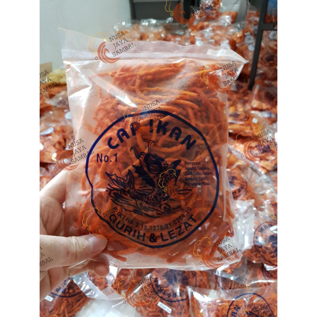 

Snack Mie Lidi Cap ikan / Mie Rapuh Cap Ikan Kerupuk Pedas khas Medan 100 Gram