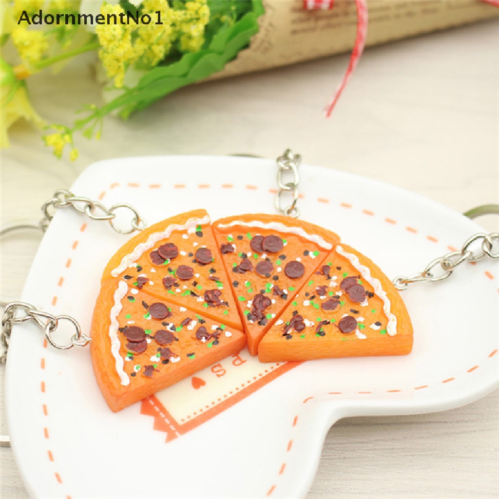 (AdornmentNo1) 1pc / 6pcs Gantungan Kunci Bentuk Pizza