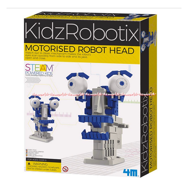 4M Kidzrobotix Motorised Robot Head Mainan Membuat Kepala Robbot