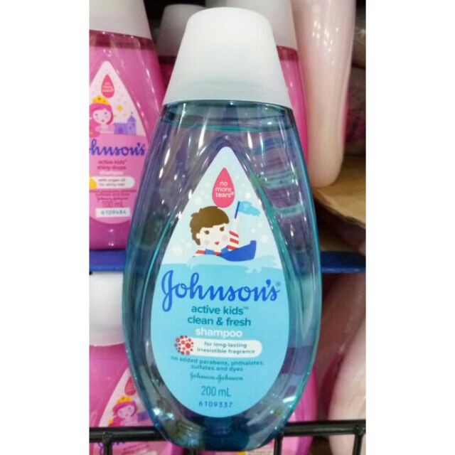 Johnson's Active Fresh Shampoo 200ml BIRU