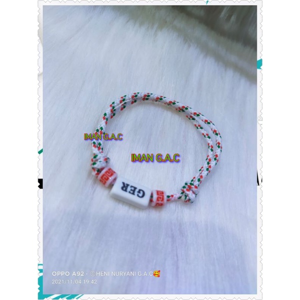 Gelang tumpuk tali etnik isi 12pcs harga lusinan/gelang tali peria wanita/gelang bahan tali