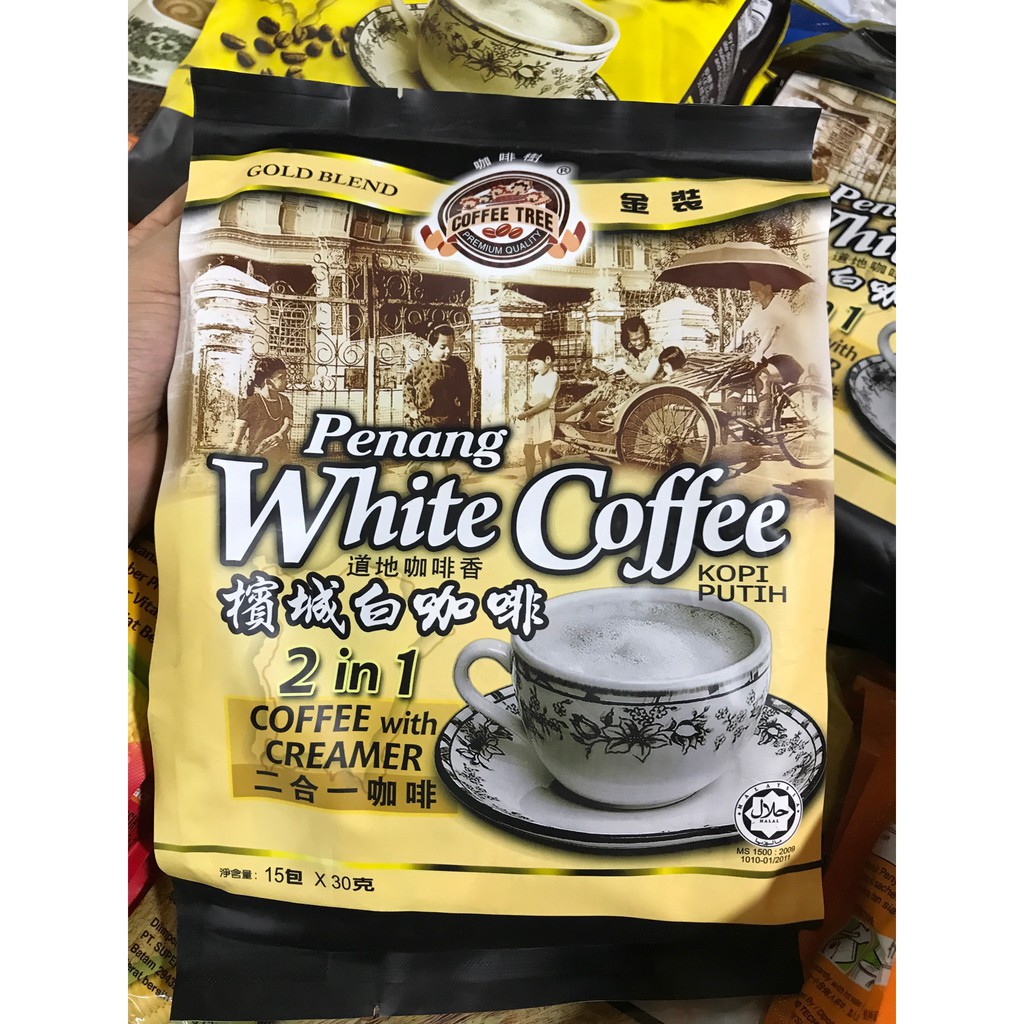 

KOPI PUTIH INSTANT PENANG WHITE COFFEE TREE GOLD BLEND KOPI PENANG 2IN1 TANPA GULA COFFEE TREE