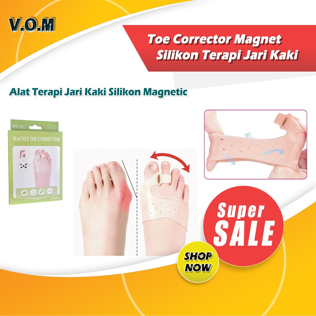 Toe Corrector Magnet - Silikon Terapi Jari Kaki Magnetic 0692