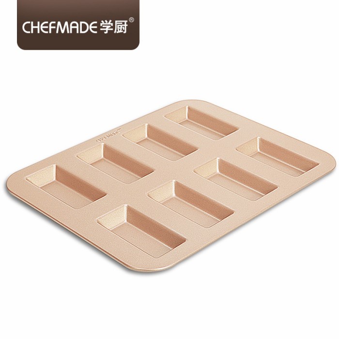 Chefmade 8cups Financier Cake Pan Rectangle WK9324 / loyang cake