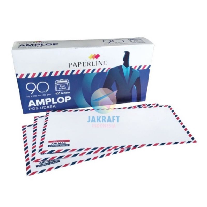 

Amplop Airmail Paperline 90 APS ( isi 100 lbr ) 110*230mm