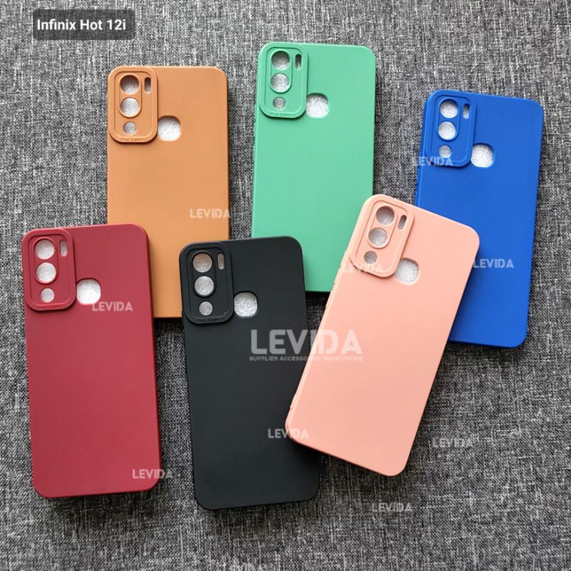 Infinix Hot 12i Infinix Hot 12 Infinix Hot 12 Play Case Pro Kamera Case Slim BlackMatte Silikon Warn