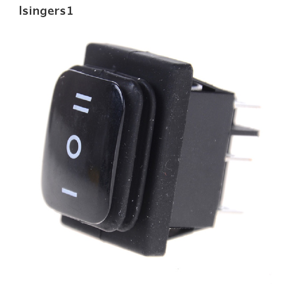 (lsingers1) Saklar Rocker Persegi Panjang 12V 6-pin DPDT Anti Air Warna Hitam