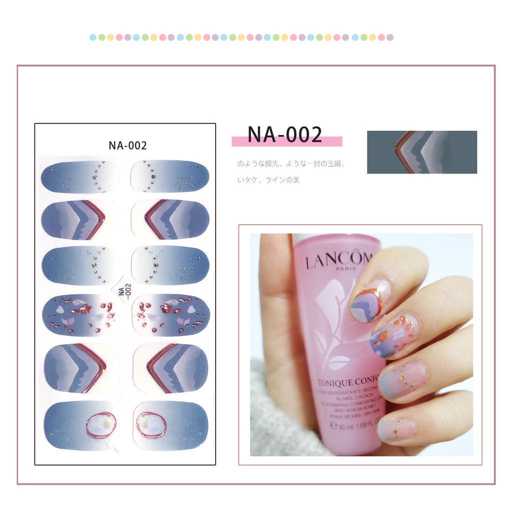 Na001-020 12pcs / Lembar Stiker Kuku Palsu 3d Bronzing Untuk Nail Art Diy