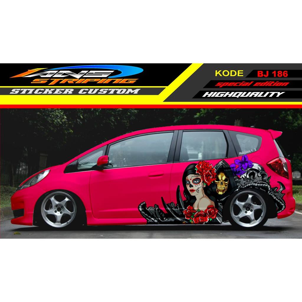 DECAL STICKER HONDA JAZZ / STICKER DECAL MOBIL JAZZ / DECAL STICKER MOBIL HONDA JAZZ , BRIO