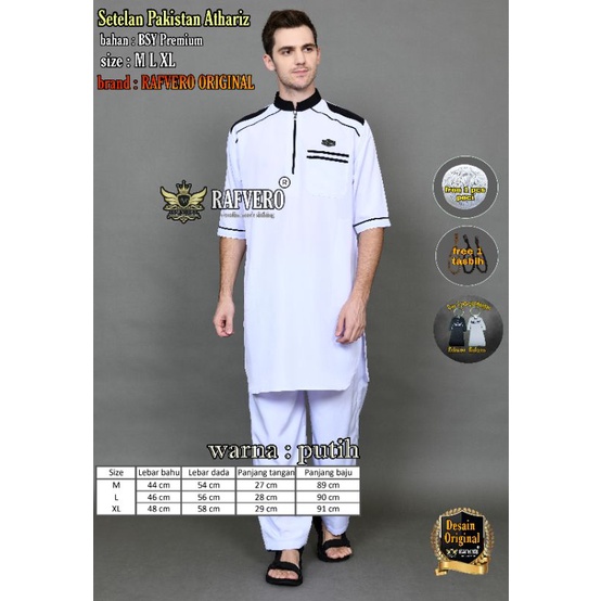 NEW Setelan Pakistan Athariz ORIGINAL RAFVERO - Setelan Pakistan Tangan Pendek - Setelan Baju Koko