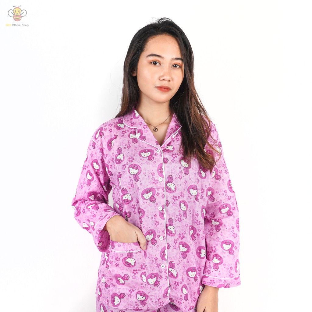 BEE - Piyama Wanita Dewasa Baju Tidur Kualitas Premium Exxen F- 1001 PP