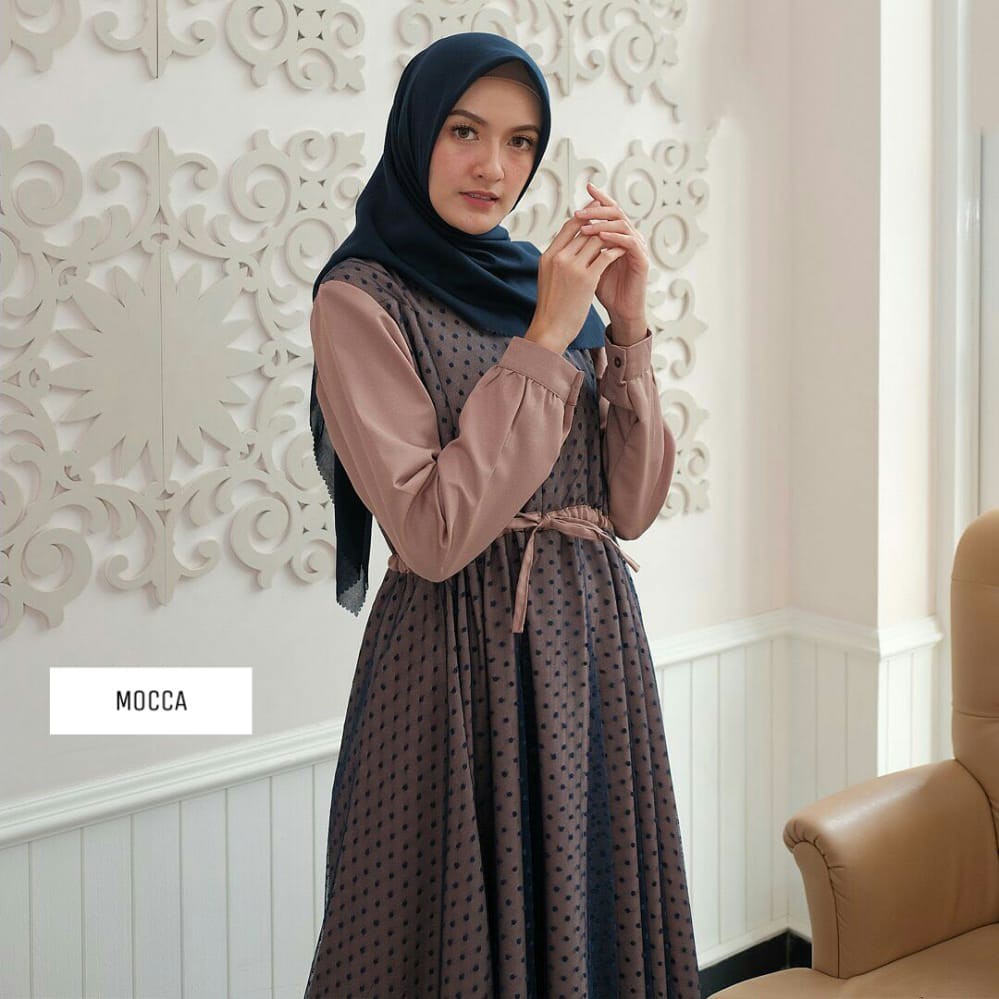 NAILA MAXI Bahan Moscrepe Pakaina Wanita Gamis Panjang Terusan Gamis Wanita Dress Muslim Terbaru