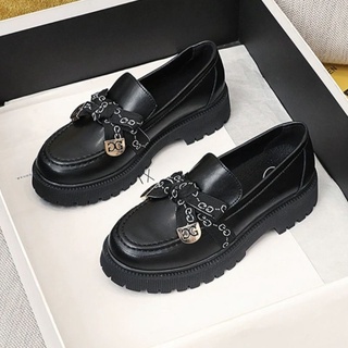 Image of Sepatu Wanita Sepatu Oxford Import Premium Quality DF 530 Docmart Cewek Kasual Hitam Premium Terbaru Fashion Korea Bisa Cod