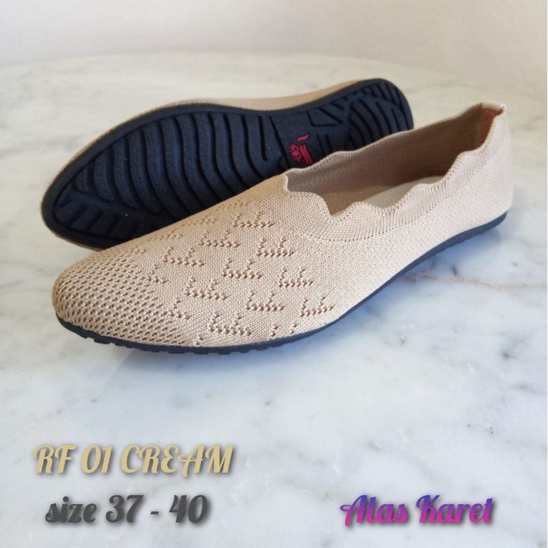 sepatu flat rajut A01