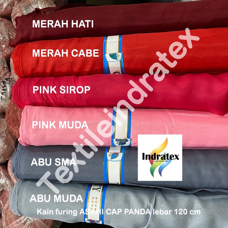 ( per setengah meter ) KAIN ASAHI FURING CAP PANDA LEBAR 120 CM BAHAN FURING LAPISAN BAJU JAKET GAMIS SATIN TILE BRUKAT