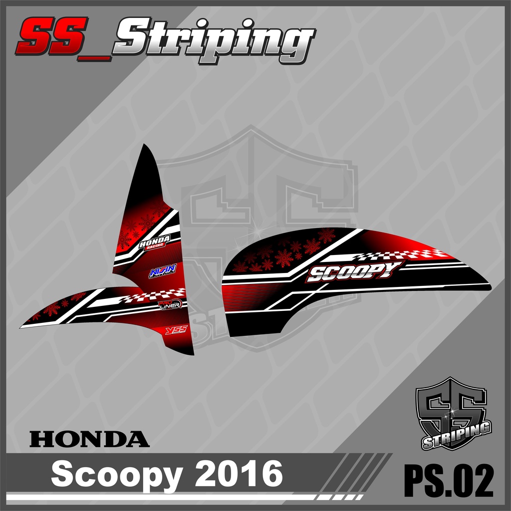 Sticker Striping List Variasi Scoopy 2016 - Striping Scoopy 2016. PS.002